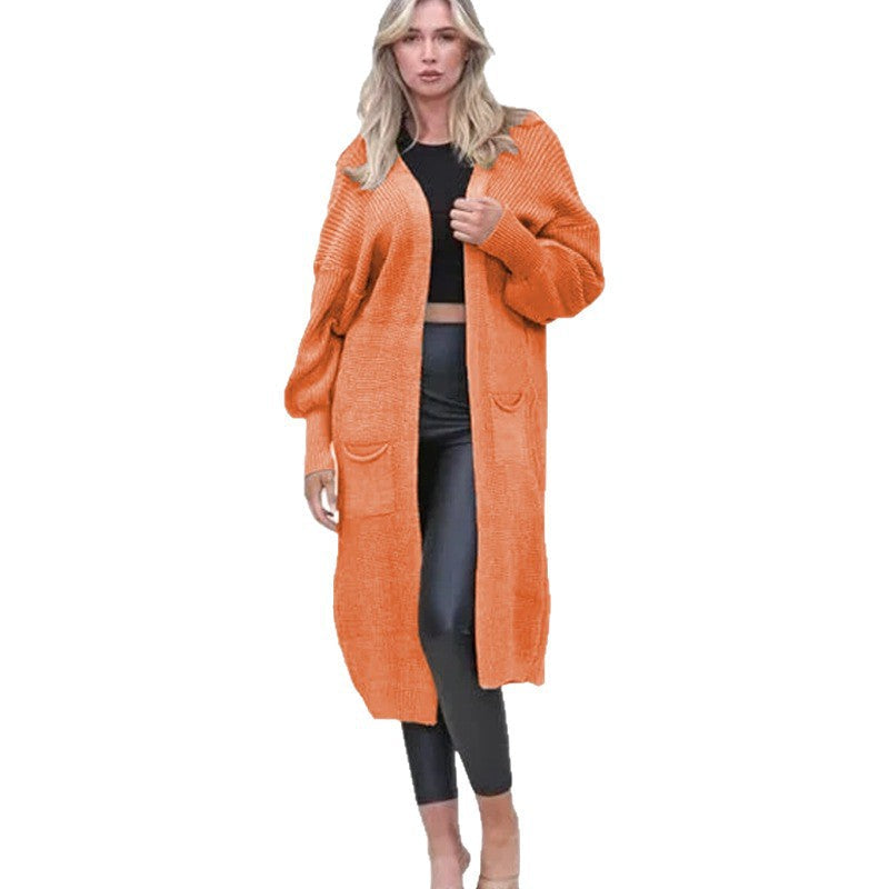 Damen Langarm-Strickcardigan mit edlem Strukturdesign und praktischen Taschen R&B