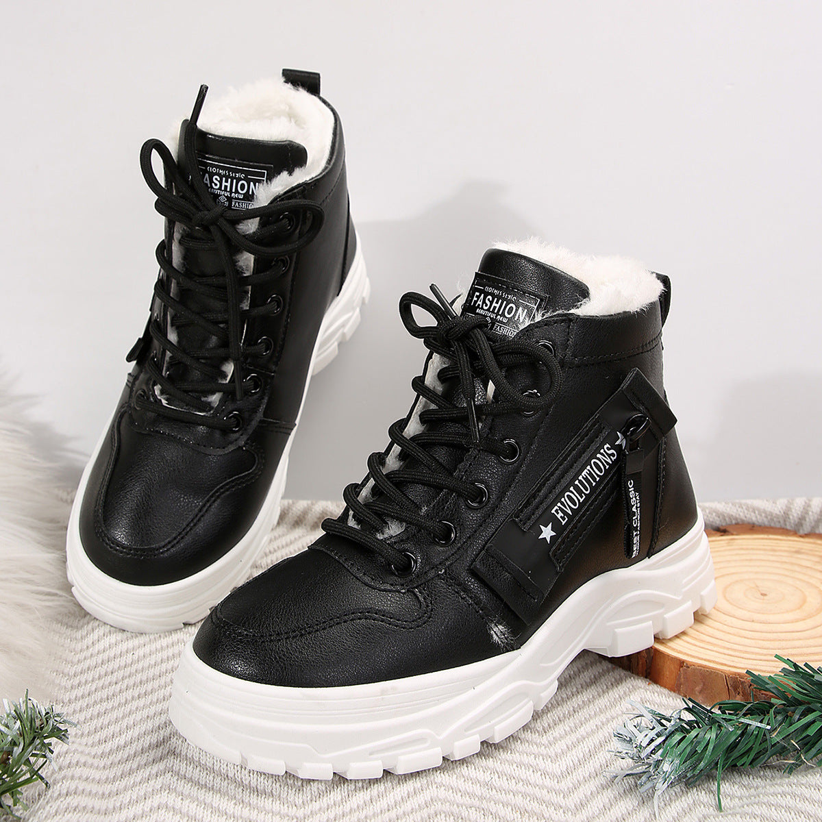 Damen Modische Winterstiefel mit kuscheligem Innenfutter und rutschfester Sohle