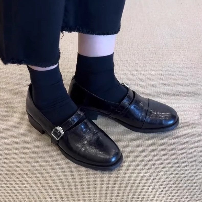 Damen Elegante Loafers mit dekorativem Schnallenverschluss