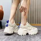 Damen Chunky Lauf-Sneaker mit innovativem Materialmix und rutschfester Sohle R&B