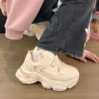Damen Modische Chunky Sneakers mit dämpfendem Komfort und atmungsaktivem Obermaterial R&B