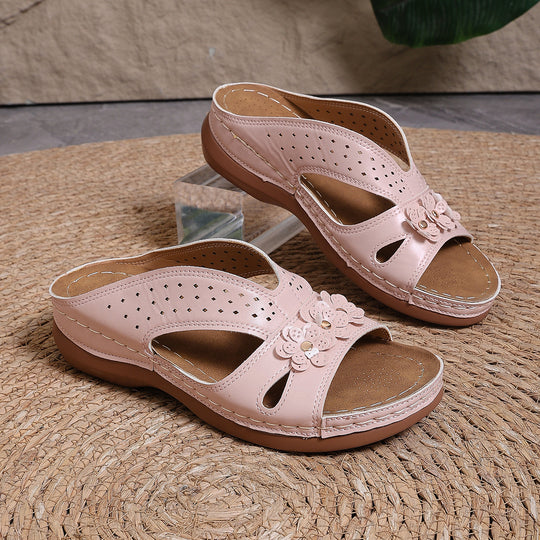 Damen Clogs mit floralem Akzent und atmungsaktiver Sohle R&B