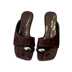 Damen Elegante Mules mit luxuriösem Schnallen-Detail