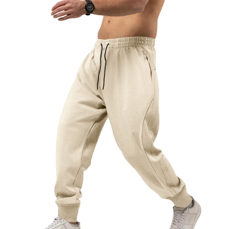 Herren nan vielseitige Sweat-Jogginghose mit ergonomischen Knieabnähern, elastischem Komfortbund und verdeckten Reißverschlusstaschen R&B