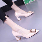 Damen elegante Pumps mit modischem Quadratverschluss R&B