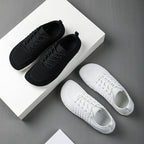 Unisex nan atmungsaktive Strick-Sneaker mit Gedächtnisschaum-Innensohle und flexibler Gummi-Laufsohle R&B