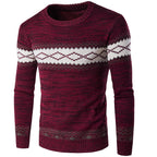 Herren modischer Strickpullover mit grafischem Muster R&B