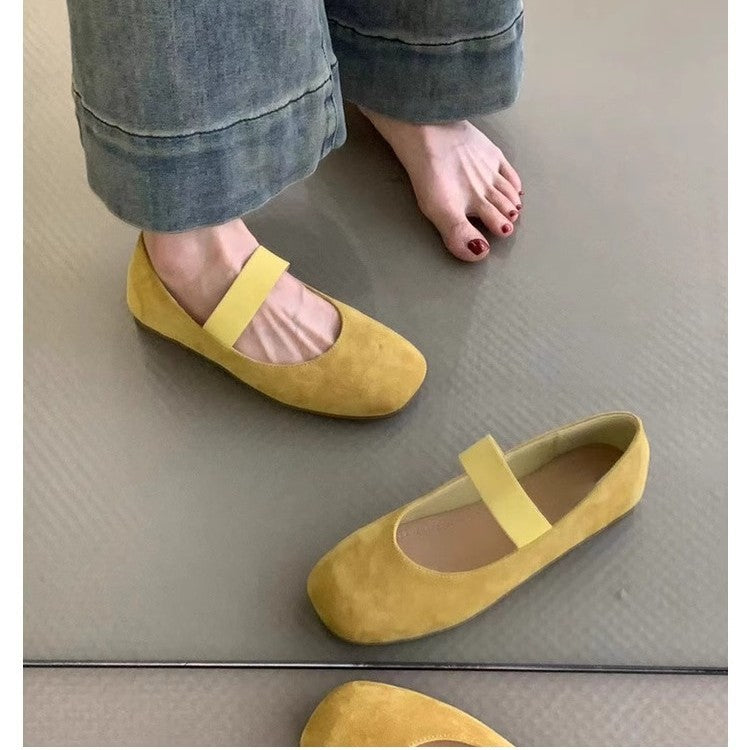 Damen Ballerinas mit komfortablem Riemen und weichem Obermaterial R&B