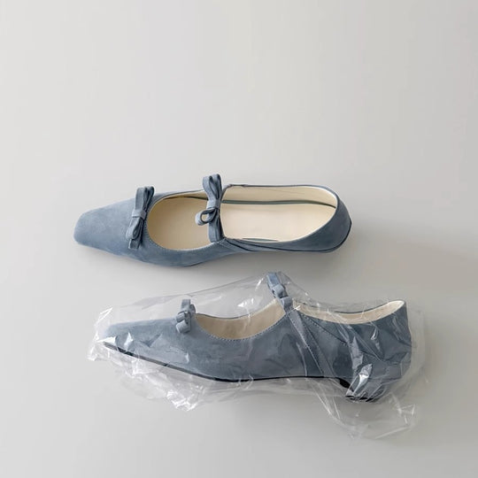 Damen Ballerina-Schuhe mit luxuriösem Schleifenakzent und spitz zulaufendem Design R&B