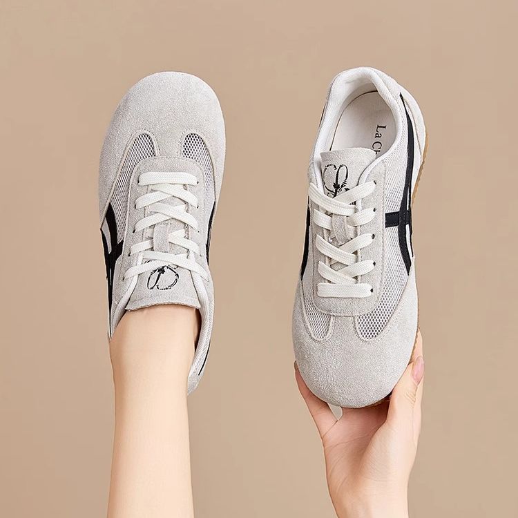Damen Komfortable Sneaker mit atmungsaktivem Mesh und Wildlederoberfläche