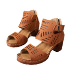 Damen Schnürsandalen im modischen Cut-Out-Design R&B