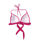 Damen Triangel-Bikini-Oberteil mit verstellbarem Halter und elegantem Wickeldetail R&B