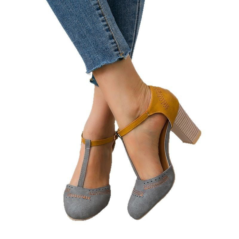 Damen elegante Slingback-Pumps mit dekorativen Perforationen R&B
