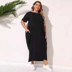 Damen lässiges Maxikleid mit seitlichen Taschen und bequemem Schnitt R&B