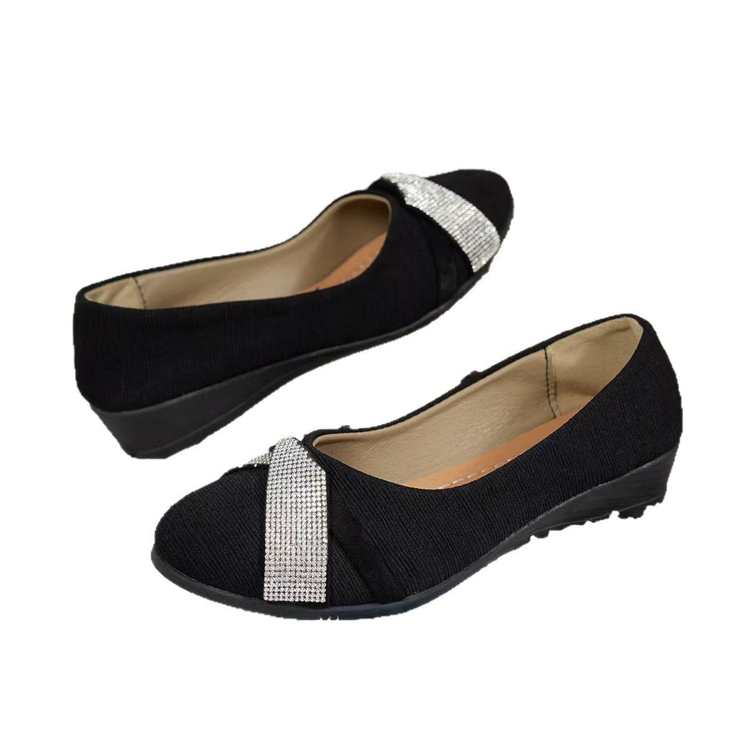 Damen Ballerinas mit funkelndem Schleifen-Detail R&B