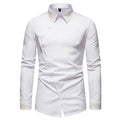 Herren Elegantes Langarmhemd mit dekorativen Knopfdetails R&B