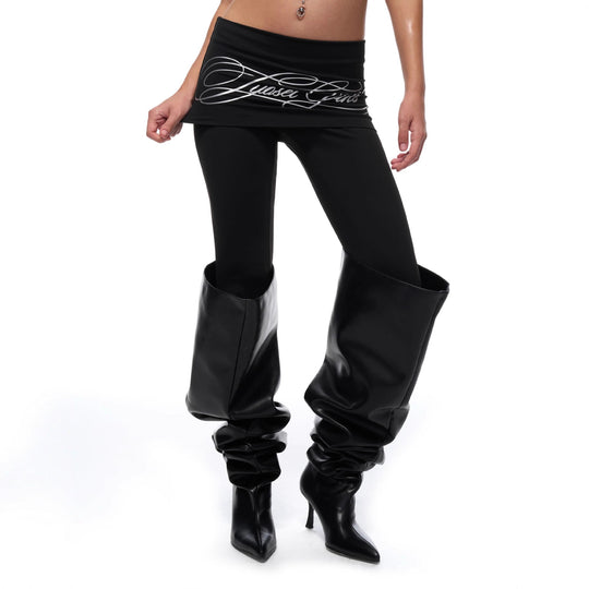 Damen Sportliche Leggings mit breitem Bund R&B