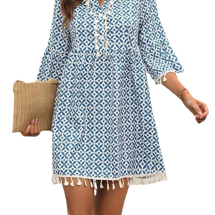 Damen modisches Freizeitkleid R&B