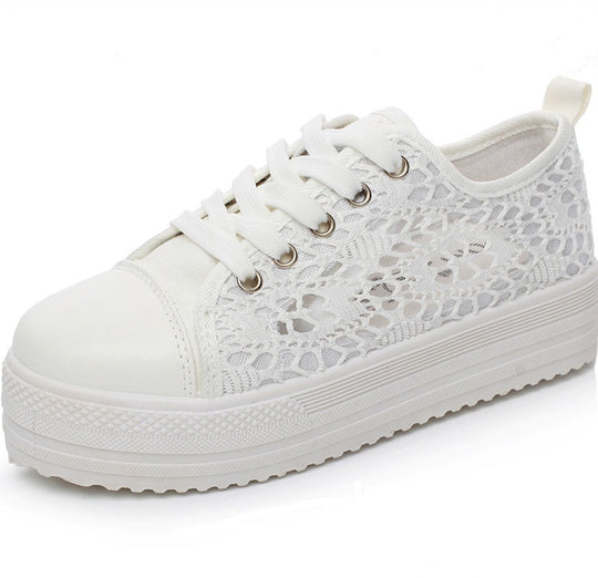 Damen Sneakers mit elegantem Spitzendesign und atmungsaktiver Spitzen-Oberfläche R&B
