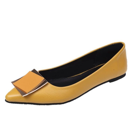 Damen elegante spitze Ballerinas mit dekorativem Schmuckakzent R&B