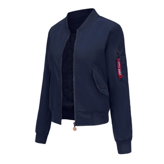 Damen sportliche Bomberjacke mit praktischen Taschen R&B