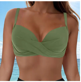 Damen Elegantes Bikinioberteil mit Wickeldesign R&B