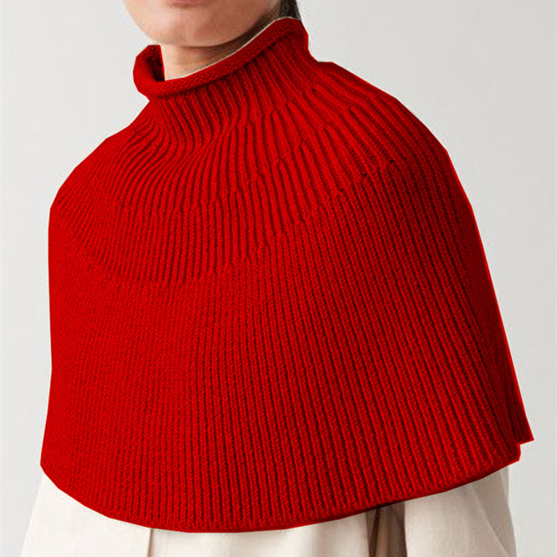 Damen Stricktop mit hohem Kragen und Wellenstruktur R&B