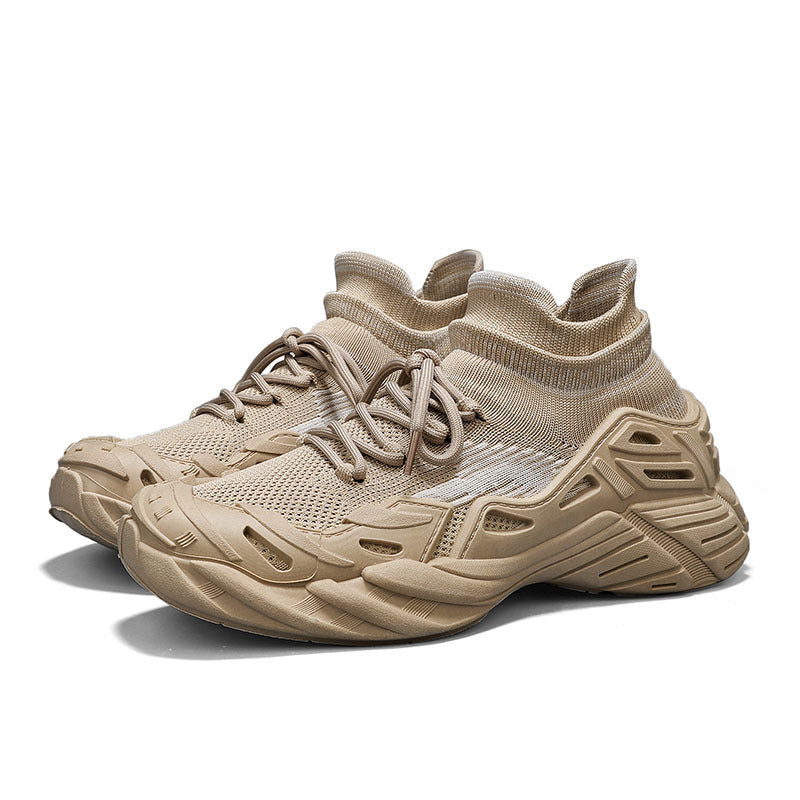 Damen Sportliche Sneakers mit atmungsaktiver Strick-Oberfläche und rutschfester Laufsohle