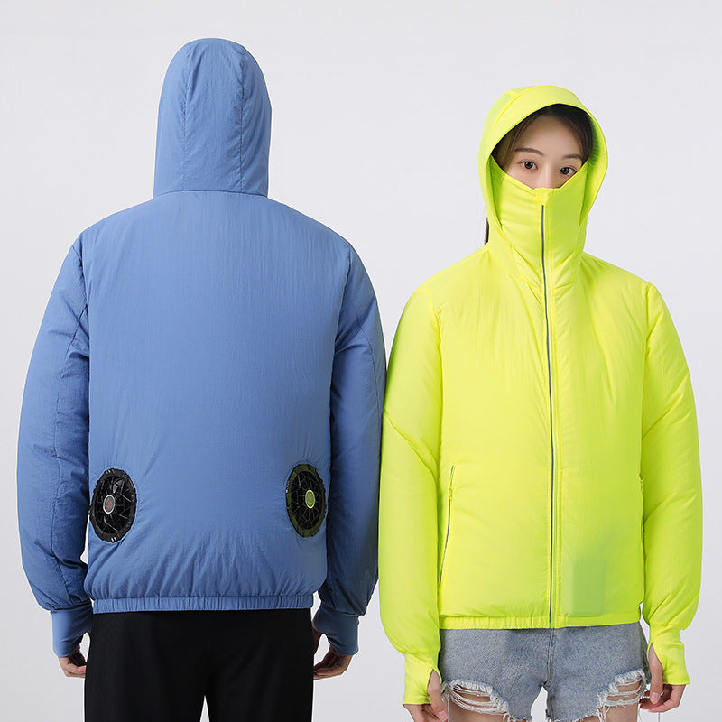 Damen nan leichte Kapuzenjacke mit elastischem Saum und Daumenlochärmeln R&B
