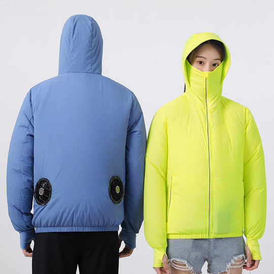 Damen nan leichte Kapuzenjacke mit elastischem Saum und Daumenlochärmeln R&B