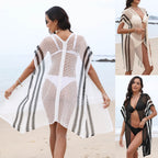 Damen luftiger Netz-Strandüberwurf R&B