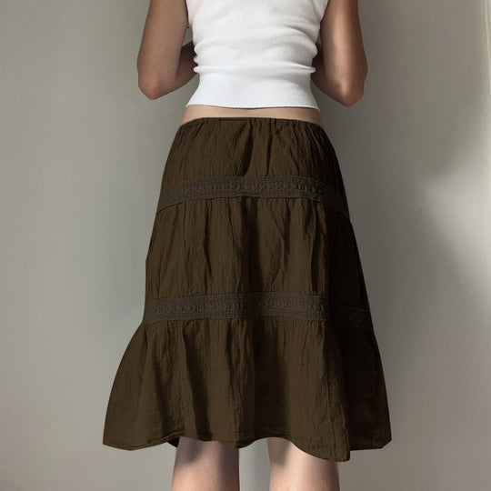 Damen luftiger Jumpskirt mit elastischem Bund und Raffungen R&B