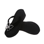 Damen Wedge-Zehentrenner mit glamourösem Blumendesign und rutschfester Sohle R&B