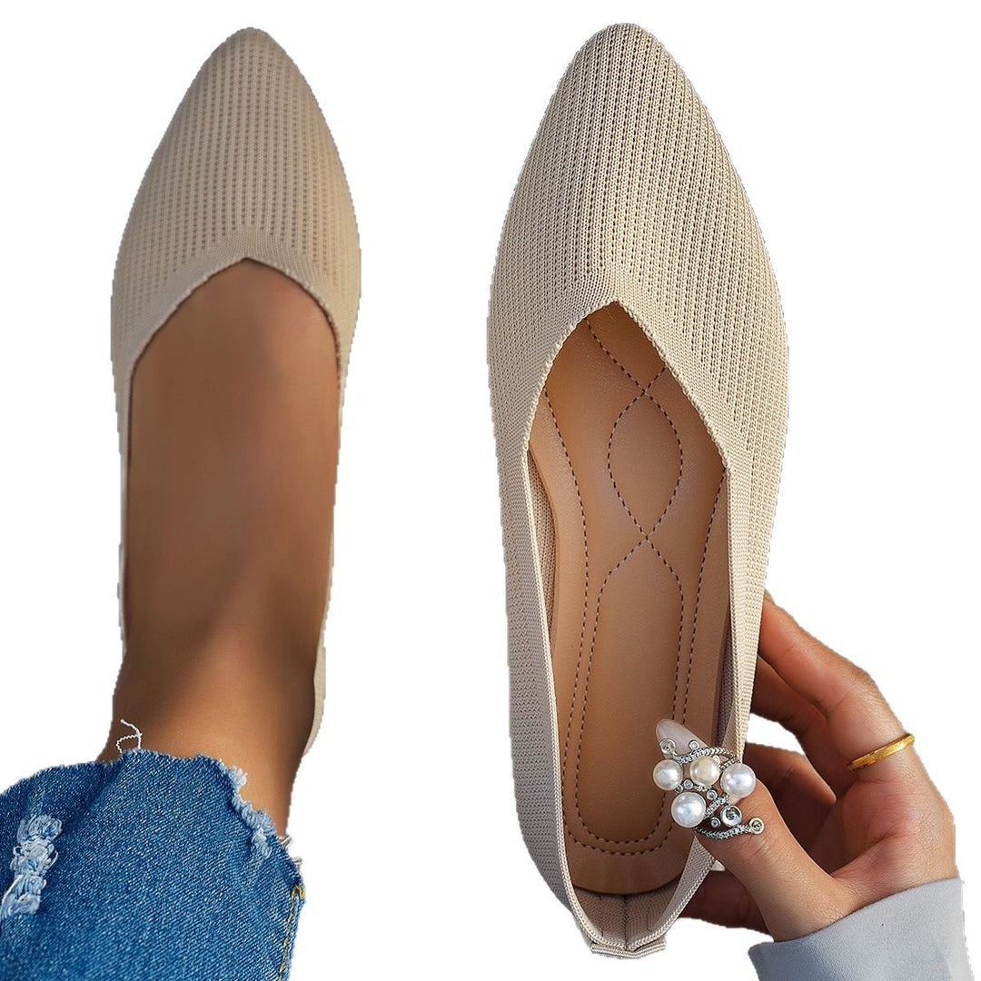 Damen Elegante Slip-On Ballerinas mit modischer Punktstruktur R&B