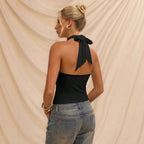 Damen Haltertop mit schickem Verschluss und figurbetontem Schnitt R&B