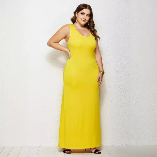 Damen figurbetontes Maxikleid mit klassischen Details R&B