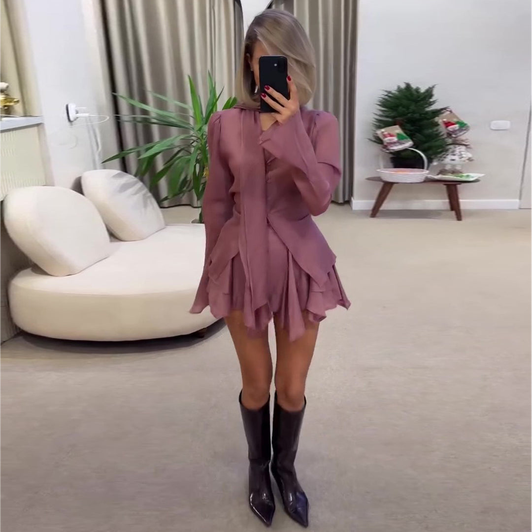 Damen Luftige und elegante Bluse mit Raffungen R&B