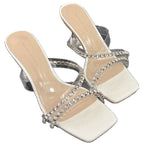 Damen transparente Sandalen mit Akzenten R&B