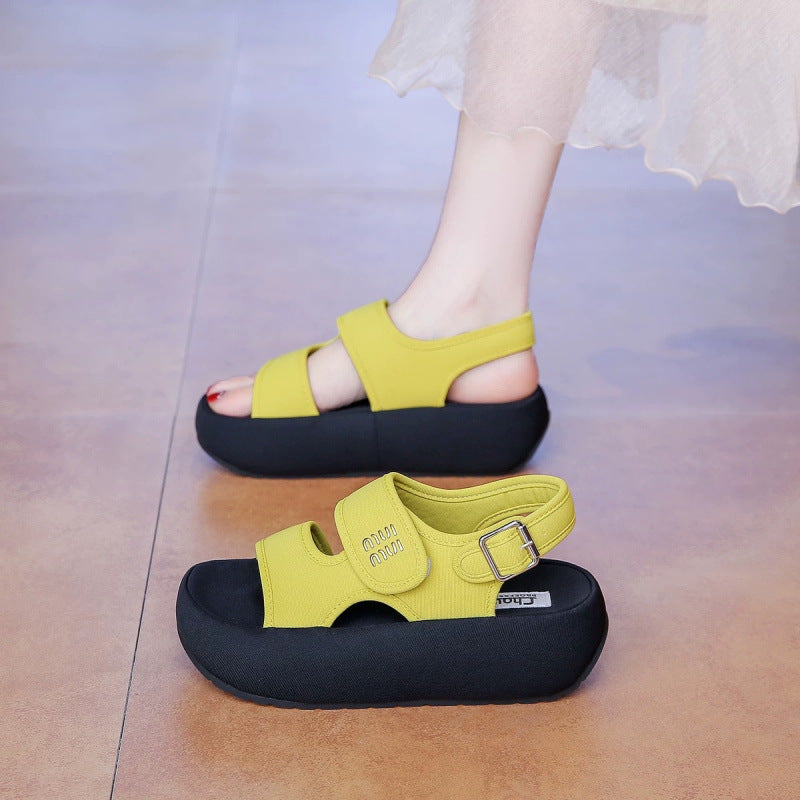 Damen Bequeme Sandalen mit verstellbarem Riemen und gepolsterter Sohle R&B