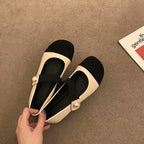 Damen Bequeme Ballerinas mit Elegantem Schnallen-Detail R&B
