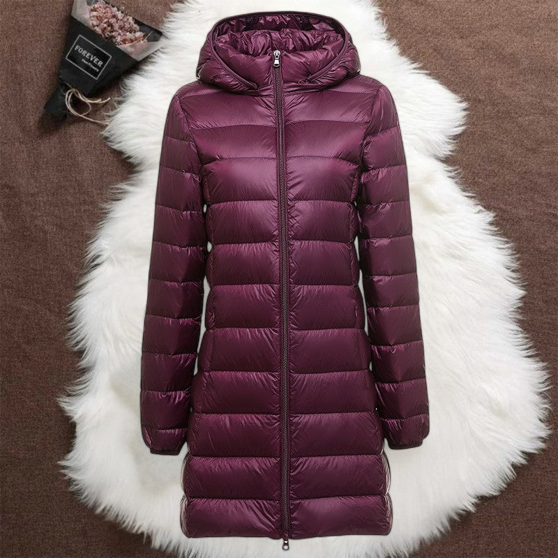 R&B | Elegante Weinrote Lange Jacke