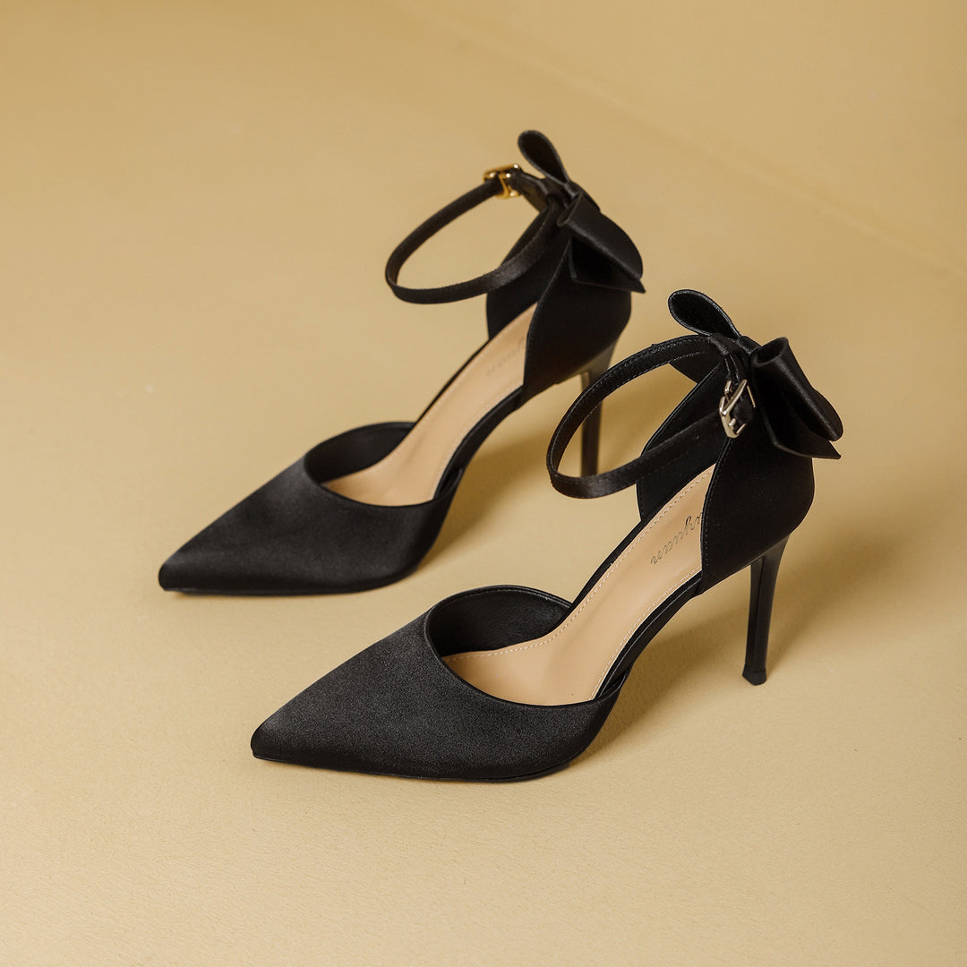 Damen schicke High Heels mit dekorativem Schleifenverschluss R&B