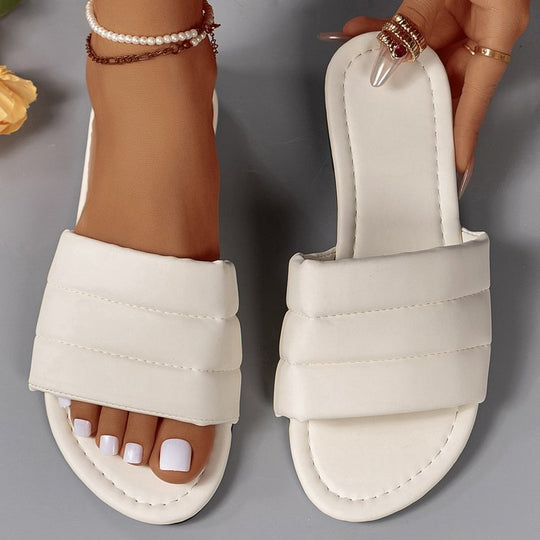 Damen elegante Clogs mit breiten, geflochtenen Riemen R&B