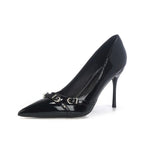 Damen stilvolle spitze High Heels mit dekorativen Schnallen R&B