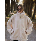 Damen Flauschige Teddyjacke R&B