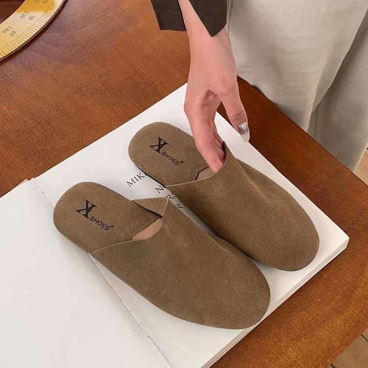 Damen Komfortable Slipper aus hochwertigem Wildleder R&B