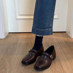Damen Mokassins mit modischer Schnallenverzierung und eleganter Form