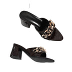 Damen modische Mules mit künstlerischem Ketten-Design R&B