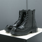 Damen robuste und stylishe Stiefel mit Reißverschluss R&B