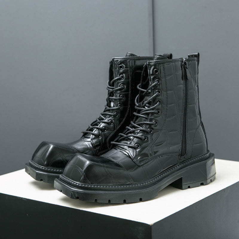 Damen robuste und stylishe Stiefel mit Reißverschluss R&B